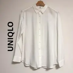 ユニクロ UNIQLO レディース 長袖ブラウス サイズ M 白 春夏のサムネイル