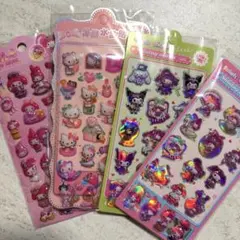 クロミ マイメロ キティ ぷくぷくシール 4枚セット