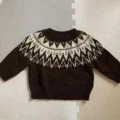 petit main フェアアイル柄 ニットセーター Sサイズ