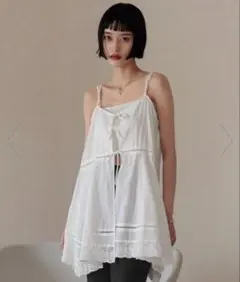 【LOWRYS FARM】2WAYコットンレースミニワンピース