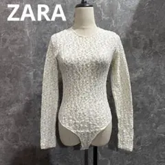 ZARA ザラ　レースボディースーツ　ろんぐすリーブレース　S レース