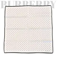 美品◎ バーバリー ホースロゴ スカーフ 大判ハンカチ ドット柄 水玉模様