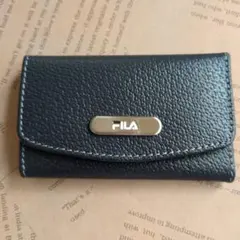 未使用　FILA ネイビー 合成皮革 キーケース