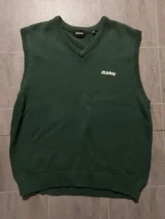 XLARGE ダークグリーン ノースリーブセーターのサムネイル