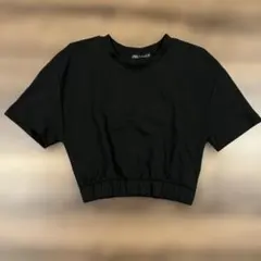 ZARA 黒 クロップドトップス S