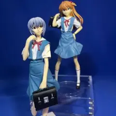 エヴァンゲリオン　フィギュア　綾波レイ　惣流アスカ　制服ver. 2個セット