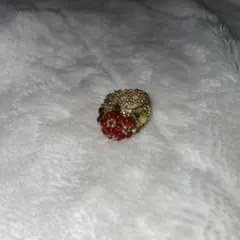 花の装飾ビーズリング