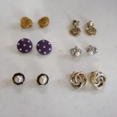 訳あり。イヤリングセット 多様なデザイン イミテーション 6点。