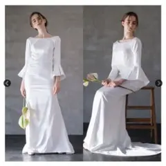 【値下げ】DRESS PRODUCTION アンブレラスリーブ バッグVドレス