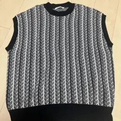 【極美品】COLONY 2139 ジャガードニットベスト Lサイズ ブラック