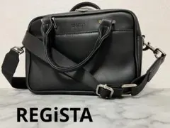 REGiSTA 美品　スプリットレザー　　2WAYバッグ　ショルダー　ブラックのサムネイル