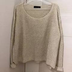 スコットクラブ ニット セーター 長袖 ケーブル編み