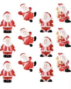 サンタクロース フィギュア クリスマス飾り 12個セット