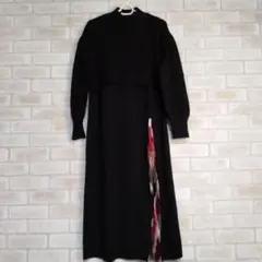 ブルーレーベル セットアップ ボレロ ワンピース チェック ニット 2Way