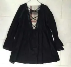 【新品未使用】BURBERRY BLUE LABEL 黒　チュニック 36