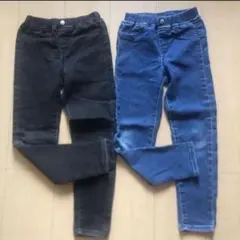 【GU】キッズ　スキニーパンツ　デニム　120cm 2枚セット