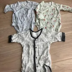 3点セットUNIQLOベビー&西松屋60cm 長袖ロンパース　SNOOPYとゾウ