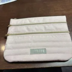 ピンク ポーチ 3ジッパー
