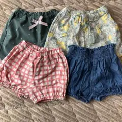 ボトムス4点セット（ピンクチェック、デニム他）