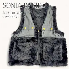 SONIA RYKIEL ファーコート ブラック - メルカリ