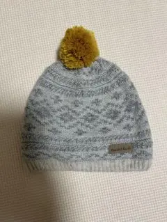 montbell ベビー帽子 FREE グレー/イエロー