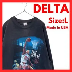 【USA製】デルタ　スウェット　デニス・ロドマン　メンズ　ブラック　Lのサムネイル