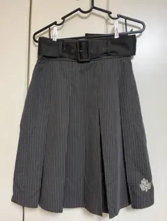 axes femme アクシーズファム グレー ストライプ プリーツスカート