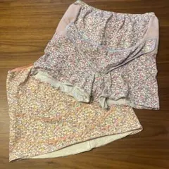 ワコール　花柄　妊婦帯パンツ、腹巻きセット　マタニティL　妊娠帯　Wacoal