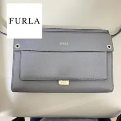 【FURLA】ショルダーウォレット　グレー