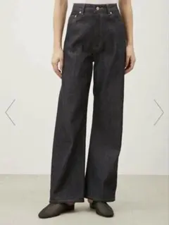 Mila Owen セルビッチワイドストレートデニムパンツ【ウォッシャブル】