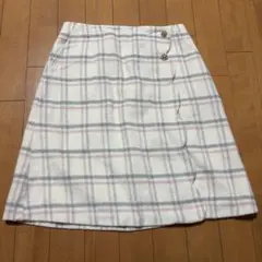 Feroux チェック柄スカート ピンクホワイト