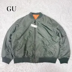 新品 GU ジーユー フライトジャケット MA-1 ブルゾン オリーブ ボンバー