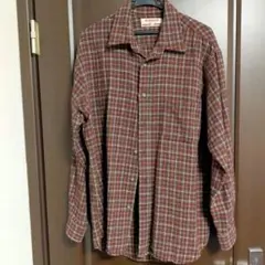M'GREGOR 赤系チェック 長袖シャツ LＬサイズ