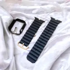 40mm お洒落 時計バンド ラバー アップルウォッチベルト　カバーセット