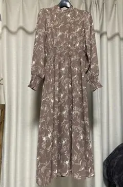 【美品】earth music&ecologyフラワープリント ロングワンピース