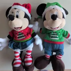 Disney クリスマス ミッキー ミニー ぬいぐるみ セットのサムネイル
