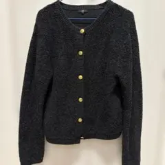 よ*ー様 PLST 黒 カーディガン Lサイズ ボタン付き