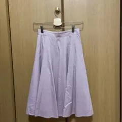 【Apuweiser-riche】フレアスカート ひざ丈 ピンク パープル 春夏