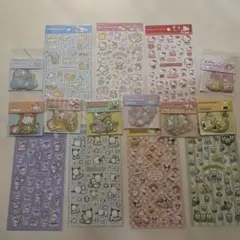 【新品】サンリオキャラクターズ シール ステッカー 15点まとめ売り
