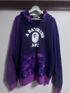 激レア APE カレッジロゴ スウェット トレーナー 紫 L - メルカリ