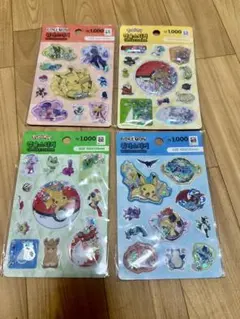 【韓国限定】正規品 ポケモン ウォーター カプセル シール 4種セット