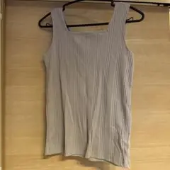 tm par. リブ編みタンクトップ グレー　しまむら