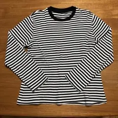 無印良品　長袖Ｔシャツ　黒ボーダー