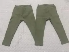 ユニクロ　リブ　レギンス　90 双子　2点セット