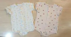 赤ちゃんの城 半袖ロンパース 女の子 2枚セット 80センチ