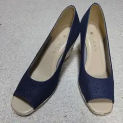 美品　DIANA オープントゥウェッジサンダル