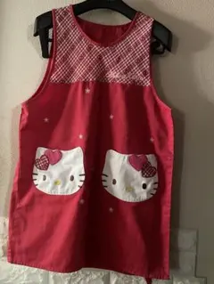 サンリオハローキティ ポケット付きエプロン 赤ポケットキティー❤︎保育士幼稚園教諭