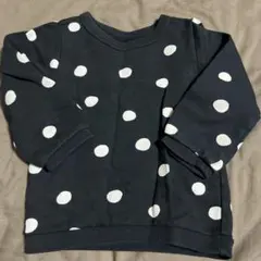 ドット 水玉模様 トレーナー 80cm