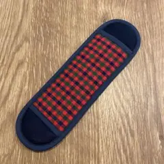 水筒カバー　肩紐カバー　ファミリア風　チェック　赤　紺 水筒カバー 肩紐カバー ファミリア風 チェック 赤 紺