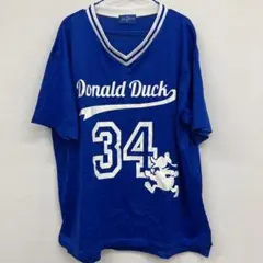 東京ディズニーリゾート　メッシュゲームシャツドナルド　青　か5